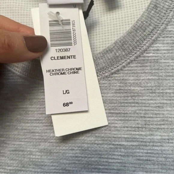 Aritzia Light Gray Long Sleeve Dress Soft-brushed jersey maxi dress size Large - Picture 5 of 8